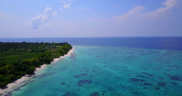 Wide above abstract view of a summer white paradise sand beach and blue ocean background in hi res 4 alt