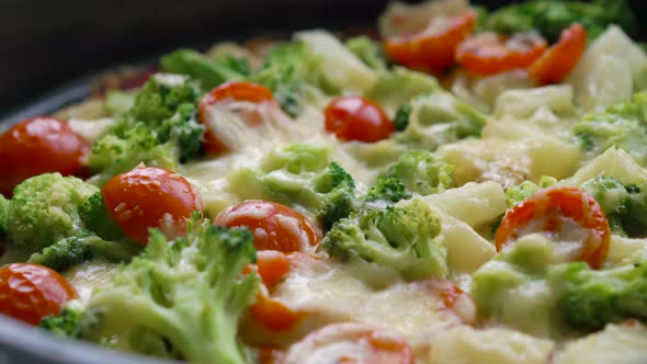 fresh homemade vegetarian pizza with vegetables