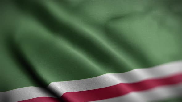 Chechen Republic Of Ichkeria Flag Textured Waving Close Up Background HD alt