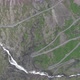 Flying high above Trollstigen Road in Norway, Europe