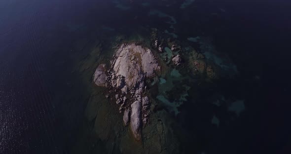 A View On A Tiny Stone Island In The Middle Of Mediterranean Sea In Sardinia