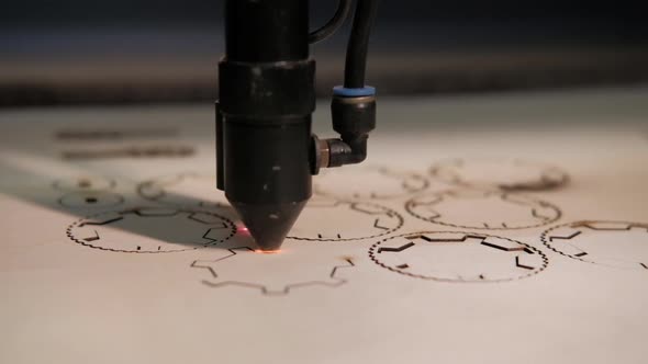 Close-up Laser cutting machine for sheet wood modern CNC laser cutting machine alt