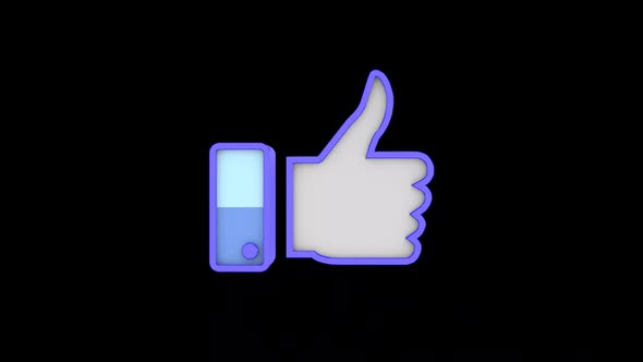 3D Facebook Like Icon alt