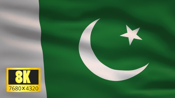 8K Pakistan Windy Flag Background alt
