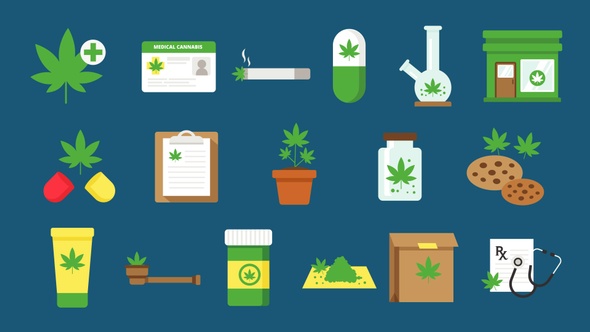 Medical Marijuana Icons Pack