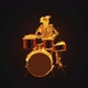3D Skeleton - Fiery Drums Show - VideoHive Item for Sale