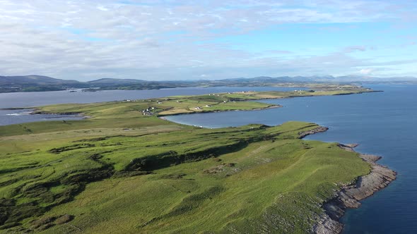 Aerial View of the Beautiful Coast at St. John's Point, County Donegal, Ireland alt