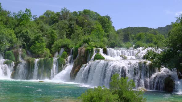 Beautiful Waterfalls at Krka National Park in Croatia alt