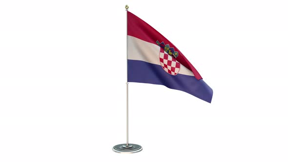 Croatia  Office Small Flag Pole.Mov