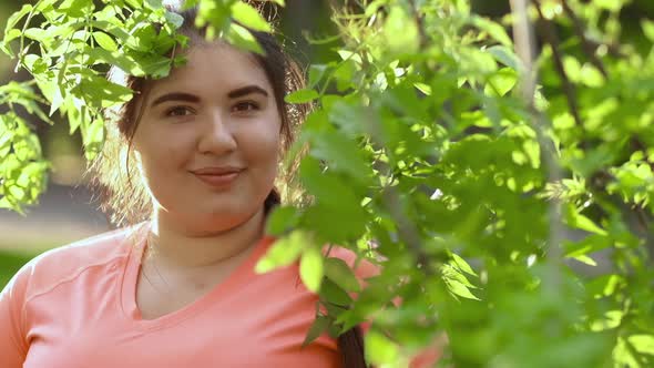 Body Positive Inner Peace Overweight Woman Summer alt