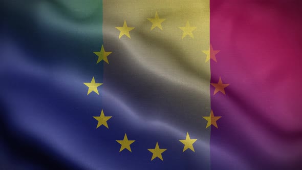 EU Mali Flag Loop Background 4K