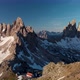 Aerial Unveil Tre Cime di Lavaredo Mountain in Dolomites Alps Italy - VideoHive Item for Sale