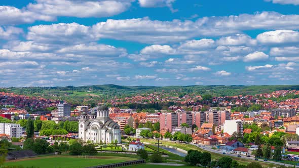 Panorama od Valjevo city, Serbia, Europe