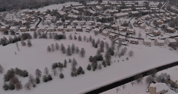 Winter Scenery Roof Houses Snowy Residential Small Town During a Winter Day After Snowfall alt