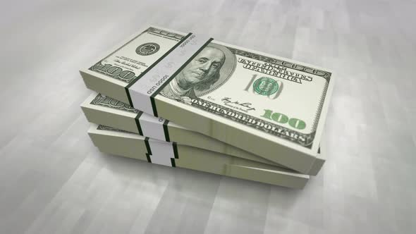 Dollar money banknote pile packs alt