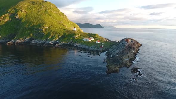 Runde Lighthouse From Seaside Diagonally