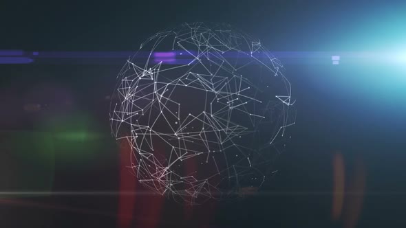 Plexus Sphere Loop Animation Background alt