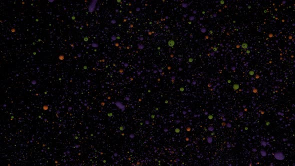 Round Multicolored Balls on a Black Background with Silver Sequins alt