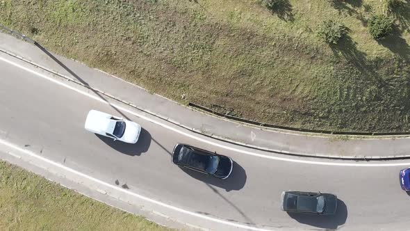 Cars on the Road Aerial View alt