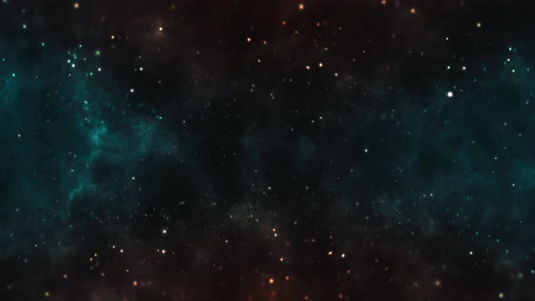 mystical deep dark space small particles glowing abstract background 4k render