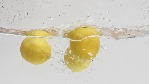 Lemon dropping water