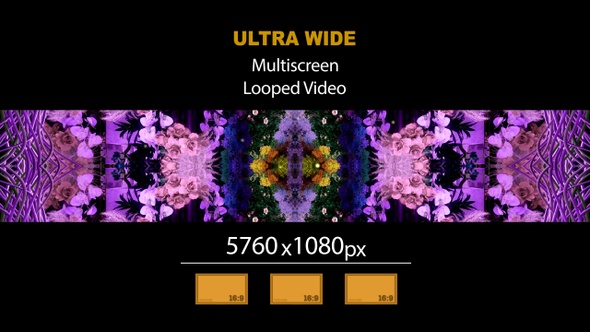 Ultra Wide HD Luxury Magic Garden Hall Mirror 03