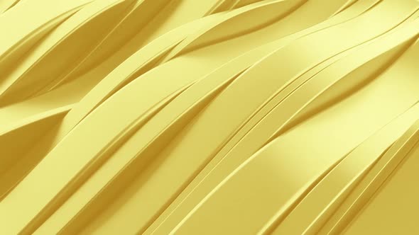 Yellow Wavy Lines Background