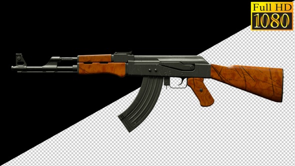 Ak 47, Weapons, Guns On Alpha Channel Loops V1 alt