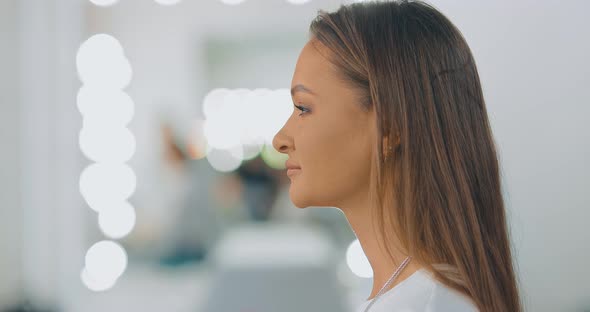 Face Profile of a Beautiful Woman alt