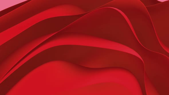 Abstract Wavy Red Shapes Background