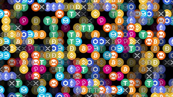 bitcoin coins background