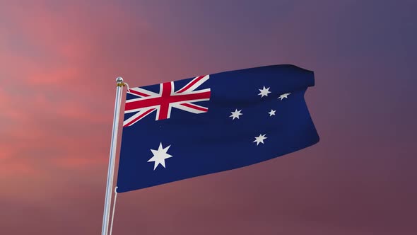 Flag Of Australia Waving alt