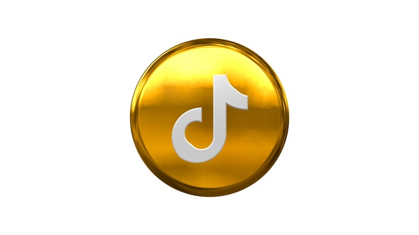 Golden 3D TikTok Icon alt