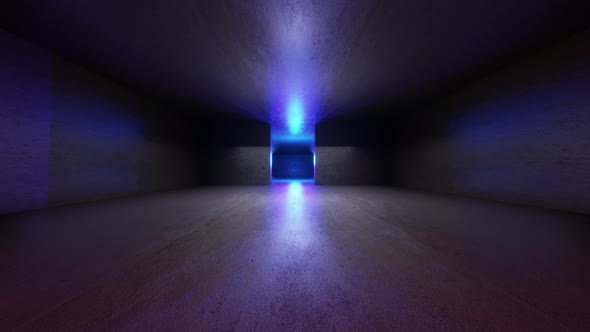 3D Animation of a dark Interior	