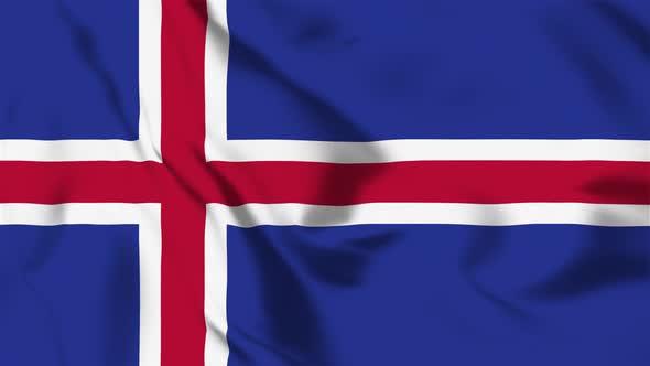 4K Iceland Flag - Loopable