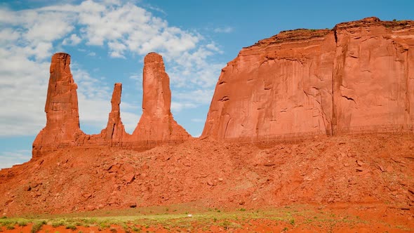 Amazing Panoramic View of Monument Valley at Sunset USA alt