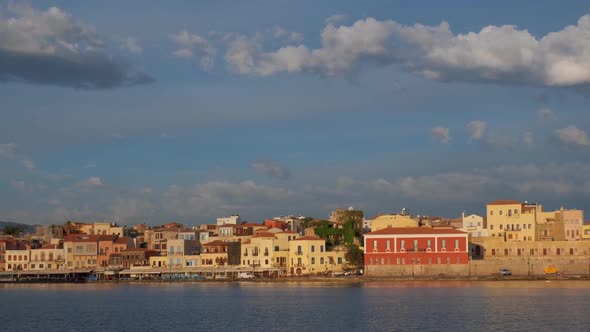 Picturesque Old Port of Chania, Crete Island. Greece alt