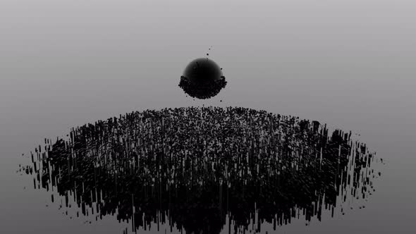 Iron powder under the influence of a magnetic field, abstract background alt