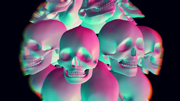Jelly rainbow skulls