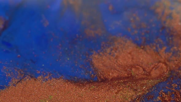 Metallic Copper and Blue Colors Ink Mix alt