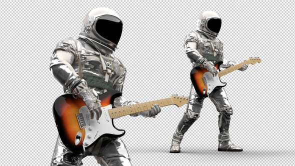 Astronaut Playing Guitar 2