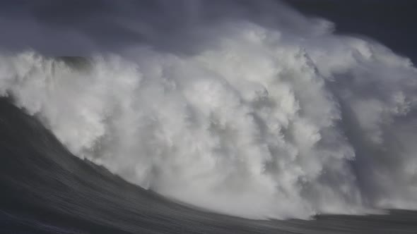 Large Wave Rolling on Surface of Stormy Ocean alt