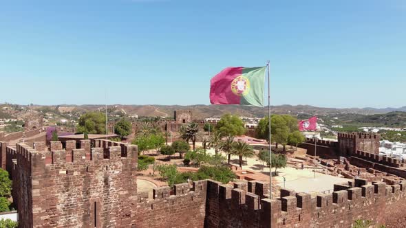 Castle of Silves (Castelo de Silves) one of best preserved Moorish fortifications in Portugal alt