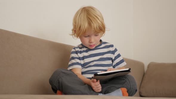 Preschooler with a Tablet Computer.