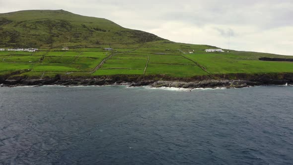 Beautiful Aerial View of Valentia Island. Locations Worth Visiting on the Wild Atlantic Way. Scenic