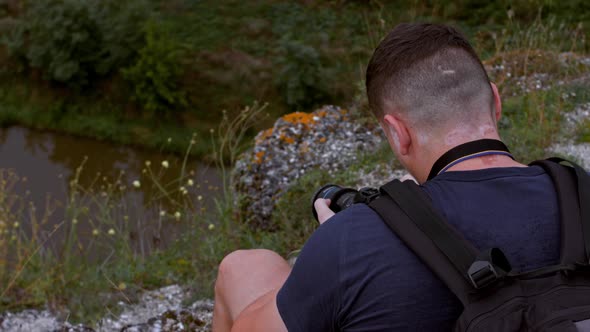 The Operator Films the Cave Dug in the Rock alt