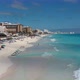 The Pristine Beach of Cancun With a few Bathers on the Caribbean Blue Turquoise Ocean - VideoHive Item for Sale