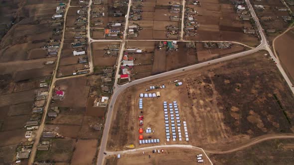 Refugee Camp with Many Shelter and Living Place Refugees From Ukraine alt