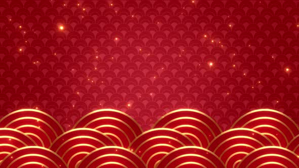 Chinese New Year Wave Background alt
