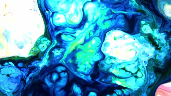 Colorful Liquid Ink Colors Blending Burst Swirl Fluid 47